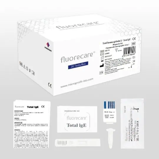 Fluorecare® IgE, Kit Inmunofluorescencia Seca